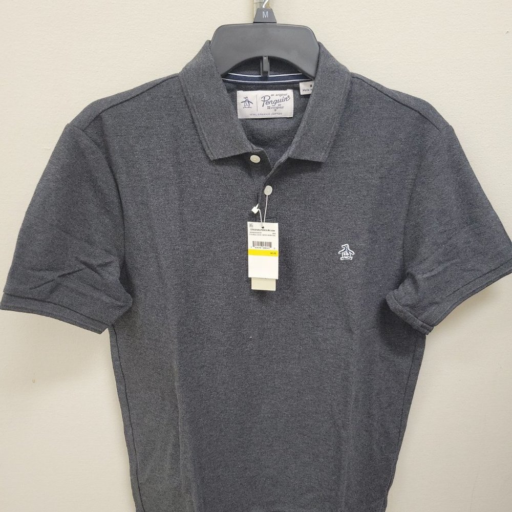 Original Penguin Men's Polo Shirt Medium-Gray